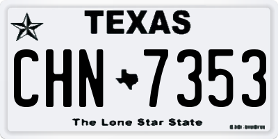 TX license plate CHN7353