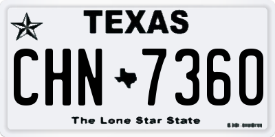 TX license plate CHN7360