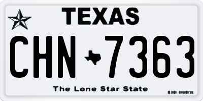 TX license plate CHN7363