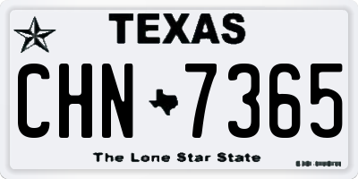 TX license plate CHN7365