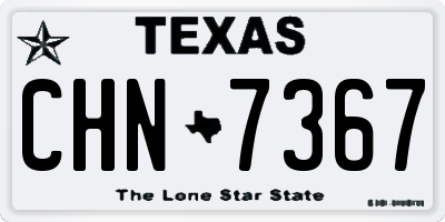 TX license plate CHN7367