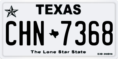 TX license plate CHN7368