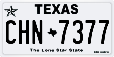 TX license plate CHN7377