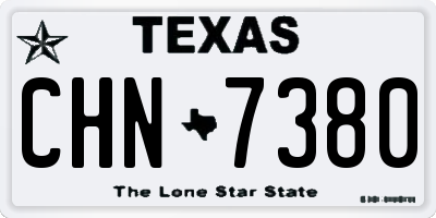 TX license plate CHN7380