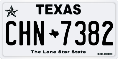 TX license plate CHN7382