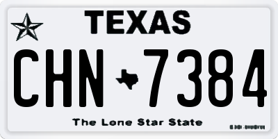 TX license plate CHN7384
