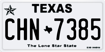 TX license plate CHN7385