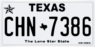 TX license plate CHN7386