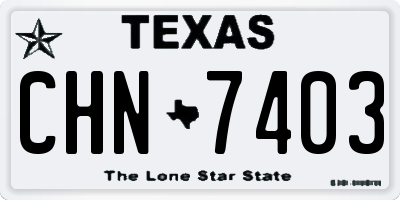 TX license plate CHN7403