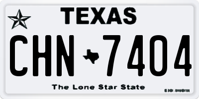 TX license plate CHN7404