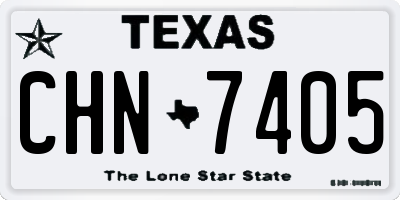 TX license plate CHN7405