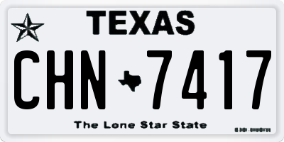 TX license plate CHN7417