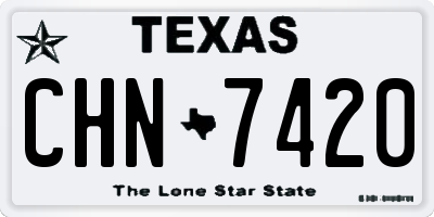 TX license plate CHN7420