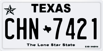 TX license plate CHN7421