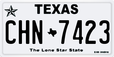 TX license plate CHN7423