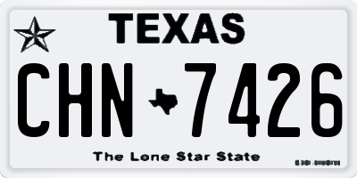 TX license plate CHN7426