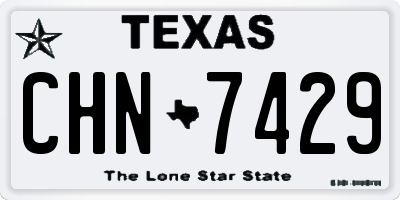 TX license plate CHN7429