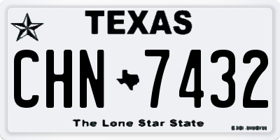 TX license plate CHN7432