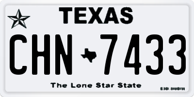TX license plate CHN7433