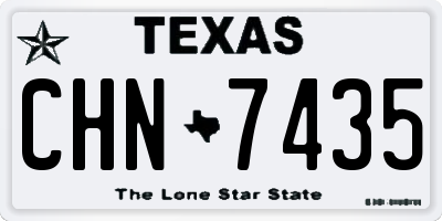 TX license plate CHN7435