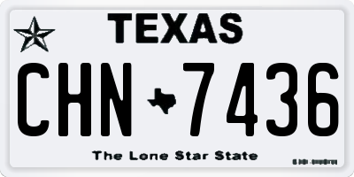TX license plate CHN7436