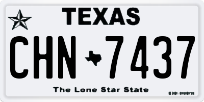 TX license plate CHN7437