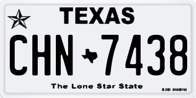 TX license plate CHN7438