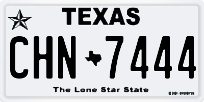 TX license plate CHN7444