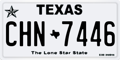 TX license plate CHN7446