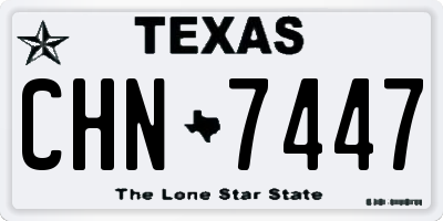 TX license plate CHN7447