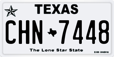 TX license plate CHN7448