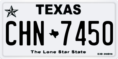 TX license plate CHN7450