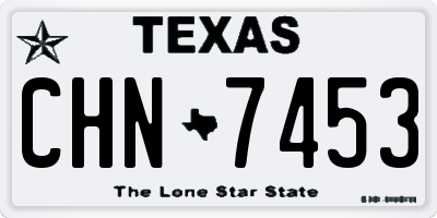 TX license plate CHN7453
