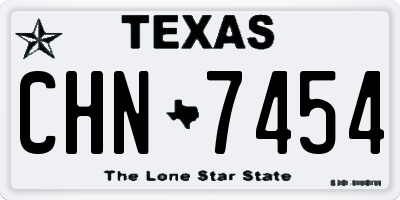 TX license plate CHN7454