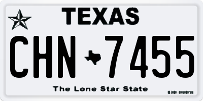 TX license plate CHN7455
