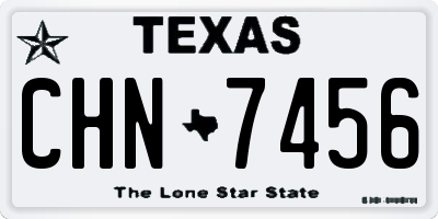 TX license plate CHN7456