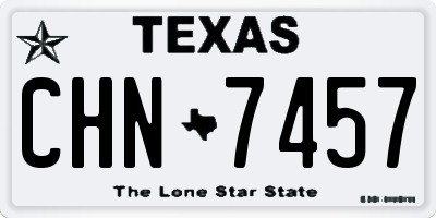 TX license plate CHN7457