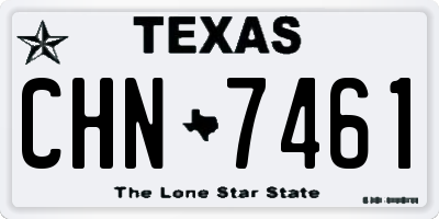 TX license plate CHN7461