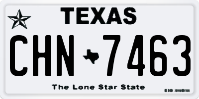 TX license plate CHN7463