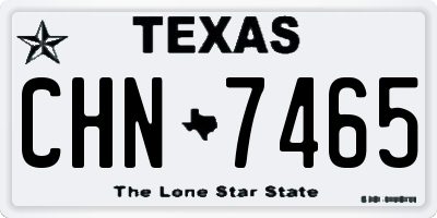 TX license plate CHN7465