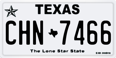 TX license plate CHN7466
