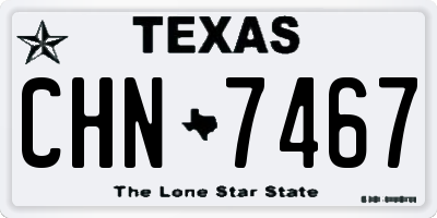 TX license plate CHN7467