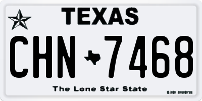 TX license plate CHN7468