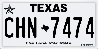 TX license plate CHN7474