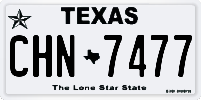 TX license plate CHN7477