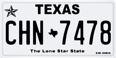 TX license plate CHN7478
