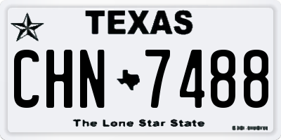 TX license plate CHN7488