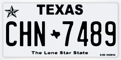 TX license plate CHN7489