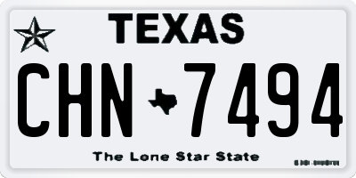 TX license plate CHN7494