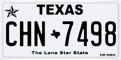 TX license plate CHN7498